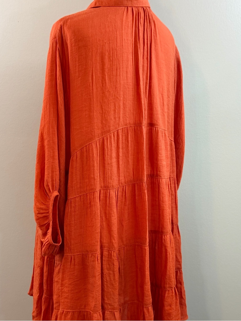 Umgee Rust High-Low Button Front Tunic Top M - Picture 5 of 9
